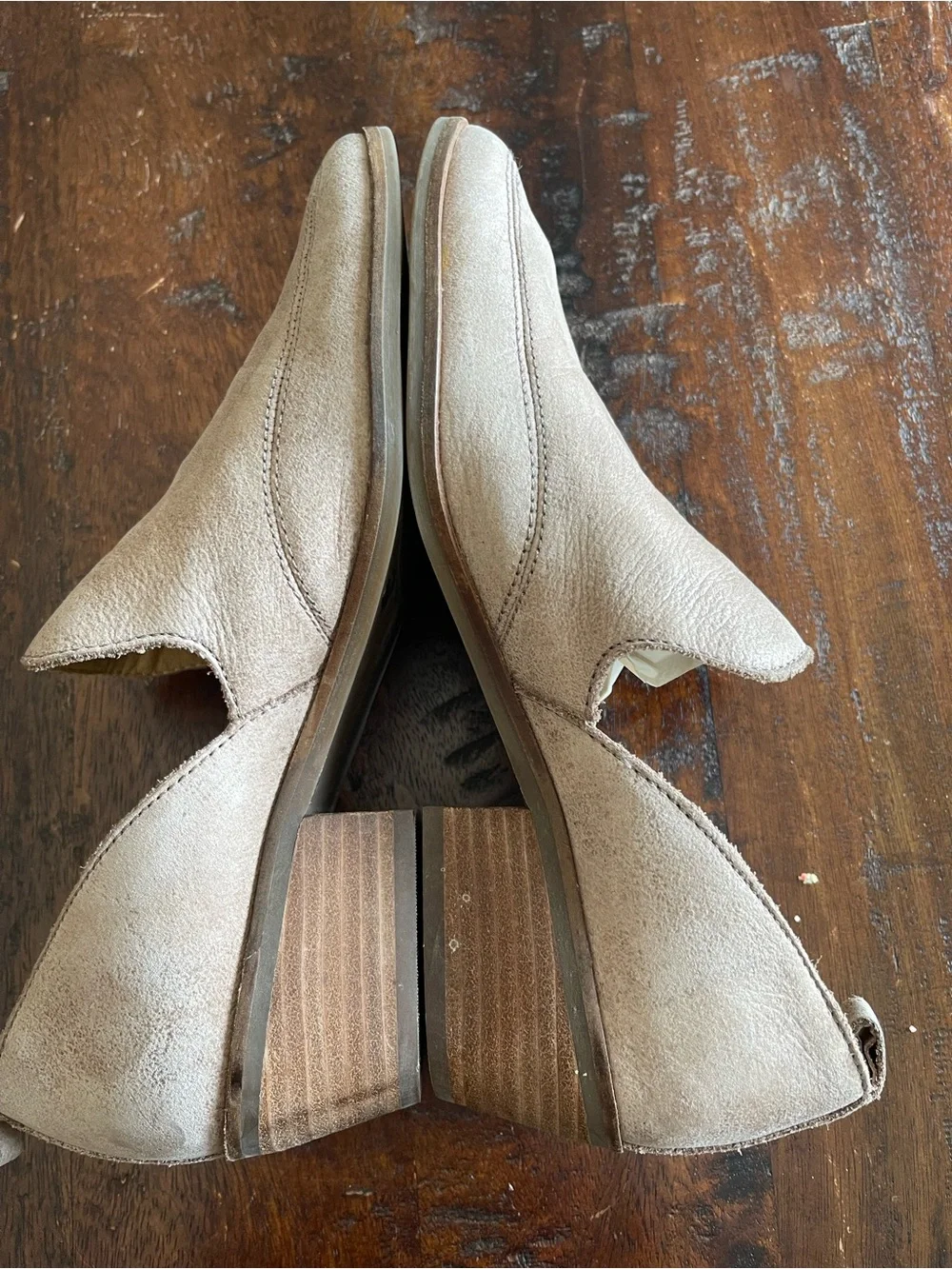 Lucky Brand Women's Light Taupe Suede Slip-On Loafers